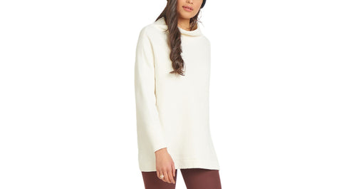 Petite Mock-Neck Tunic Sweater